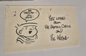 Bill Keane Signed Family Circus Cartoon Sketch JSA Autograph - Picture 1 of 4