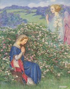 Eleanor Fortescue Brickdale Die Geburt der Rose Druck 11 x 14 - Bild 1 von 3