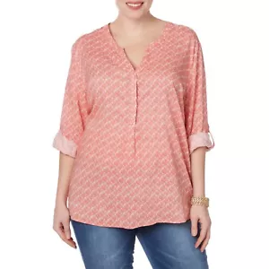 Blusa Damas Plus Diseño Melocotón Concha Talla 2X NUEVA - Imagen 1 de 1