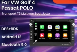 RADIO 2 DIN ANDROID PARA VOLKSWAGEN POLO PASSAT GOLF 4 POLO NAVI USB CARPLAY - Imagen 1 de 5