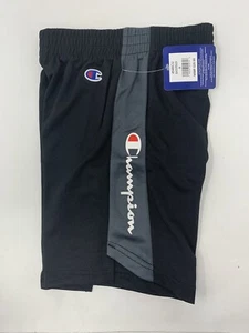 Champion Boys Heritage Script Mesh Basketball Shorts Black & Gray - Size 6 - Picture 1 of 8
