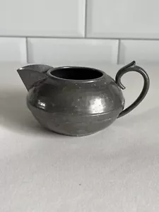 Vintage Pewter Cream Jug Hand Beaten Hall Bros. Sheffield England - Picture 1 of 10