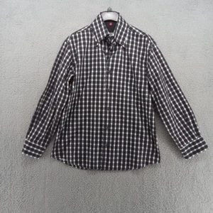 Pal Zileri Shirt Mens Medium 39-40 BLack White Check Sport Heritage Normcore - Picture 1 of 8
