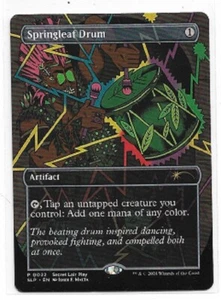 MTG Magic Karten 1x Springleaf Drum - RCQ Fullart Secret Lair Preis Promo Unikat - Bild 1 von 1