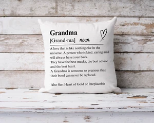 Personalised Grandma Definition Custom Cushion Cover Any Text Custom Pillow Case - Picture 1 of 6