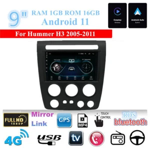 9'' For Android 11 w/Wireless For Carplay Car Stereo Radio For Hummer H3 05-11 - Imagen 1 de 12