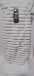 Coperta Rachel Roy Ultra Peluche Lusso Lancio in Bianco XL 50"x70" Nuova - Foto 1 di 3