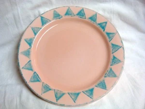 COORS CHINA Alox Restaurant Ware SOUTHWEST STYLE 10 1/2" PLATE Peach & Aqua - Picture 1 of 4