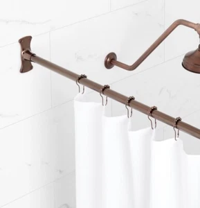 Caña de ducha de latón liso recto de 60" Signature Hardware - bronce frotado al aceite - Imagen 1 de 3
