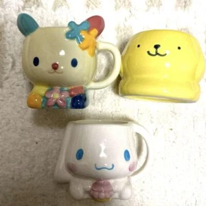 Sanrio Puroland Souvenir Cup Mini Mug Cup Set Cinnamoroll Usahana Pompompurin - Foto 1 di 17