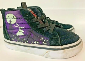 Vans Disney Nightmare Before Christmas Sk-8 Hi Zip Shoes Toddler Unisex Size 6 - Picture 1 of 11