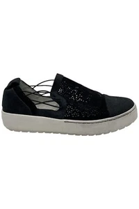 Jambu Erin Suede Casual Step-In Sneaker Black - Picture 1 of 3