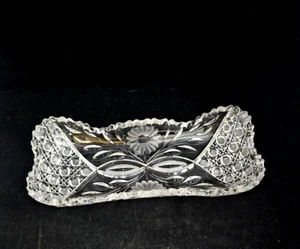 ANTIGUO PLATO CRISTAL CORTE CRISTAL SABOR DISEÑO FLORAL TRANSPARENTE PLATO SIERRA 12 - Imagen 1 de 11