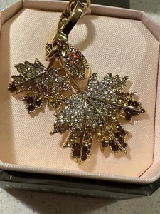 NUOVE foglie autunnali Juicy Couture PAVE con strass chiari, marroni e ambrati - Foto 1 di 10