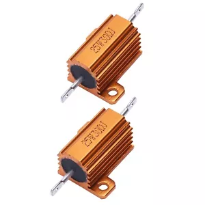 2 Pcs Aluminum Clad Wire Wound Resistors 25W 30 Ohm 5% R3W22837 - Picture 1 of 8