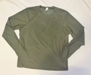 LULULEMON-Marke: LS Langarm Crossback Activewear Top: olivgrün, L - Bild 1 von 4