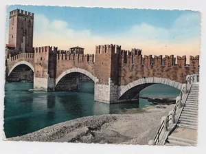 VE VR 15b Verona ponte Scaligero  viaggiata 1958 - Picture 1 of 1