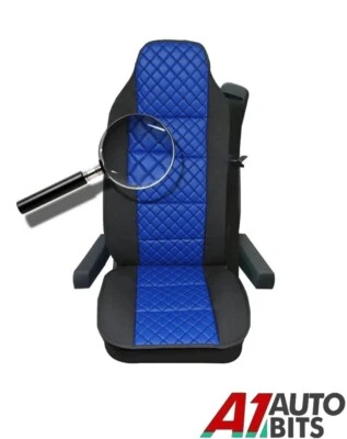 Blue Premium Fabric & Leatherette Seat Cover For Volvo FFH Classic Facelift 2020 Foto 1 de 2