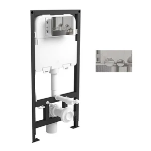 MEJE #014P- In-Wall Toilet Tank Carrier with Dual-Flush and Actuator Plate - Picture 1 of 11