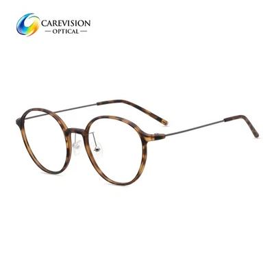 Unisex Round Ultra Light TR90 Full Rim Eyeglasses Frames Optical Eyewear RX Able - Image 1 of 4