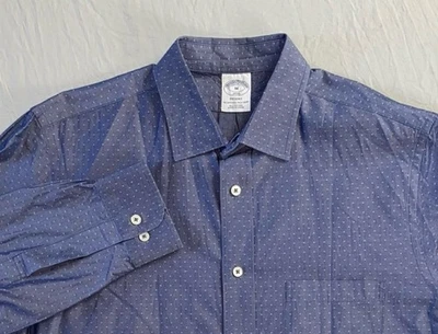 Brooks Brothers 1818 Regent Fit Long Sleeve Button Front Shirt. Geometric, M. - Image 1 of 4