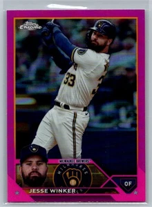 Topps Chrome Jesse Winker #USC139 Pink Brewers - Foto 1 di 2