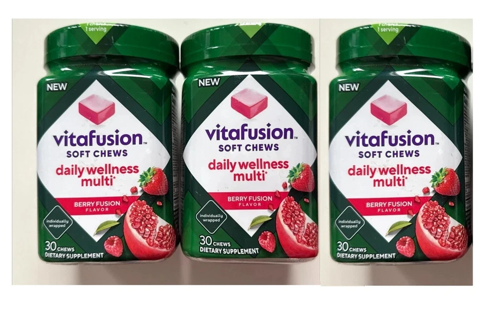 Paquete de 3 - Vitafusion Masticables Suaves Bienestar Diario Multi Adulto 90 ct *CADUCIDAD 4/26* Foto 1 de 1
