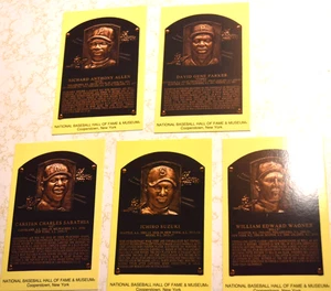 ML BASEBALL HALL Fame Induction Class 2025 INDUCTEE SEPIA PLAQUE CARD Set, New - Picture 1 of 5