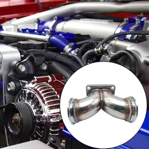 Y Elbow Adapter 2.5\\\" V‑Band Inlet Adapter for V6 V8 - Picture 1 of 7