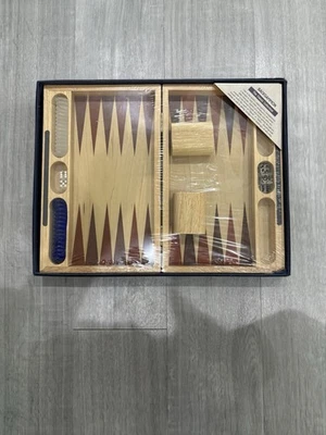 Juego de mesa de backgammon vintage The Classic Collection piedra de madera maciza sellada Foto 1 de 4