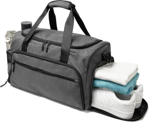 Gym Bag for Men Women, Small Fitness Workout Sports Bag with Wet Pocket & Shoes - Picture 1 of 12