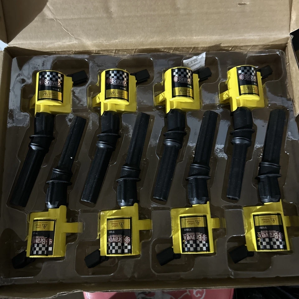 Bobinas de ignição BraveX de alto desempenho TY-Y1008-8H-BX Ford 4.6L 5.4L conjunto de 8. - Imagem 1 de 3