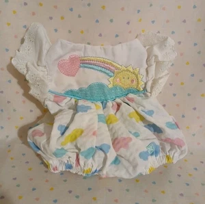 Mameluco vintage Cabbage Patch niños bebé muñeca pastel arco iris sol corazón ropa - Imagen 1 de 4