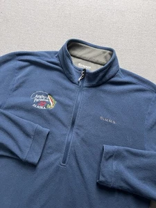 Simms Jacke Herren L blau Fleece 1/4 Zip Pullover leicht Outdoor - Bild 1 von 12