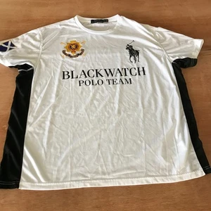 Vintage Polo Ralph Lauren Blackwatch Team Shirt Men XL White Big Pony Crest - Picture 1 of 12