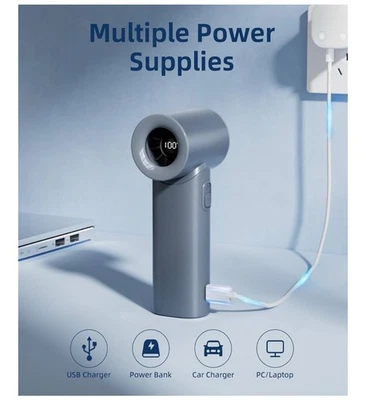 Lemoistar Limo-TF-H2 High Speed Handheld Fan | Portable Rechargeable - Imagem 1 de 4