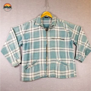 Shah Safari Full Zip Shacket türkis blau weiß kariert Cabin Langarm Damen 2XL - Bild 1 von 16