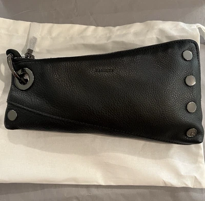 Hammitt Nash Pochette Black Pebbled Leather Gunmetal Hardware Bag $195 New /Box - Image 1 of 4