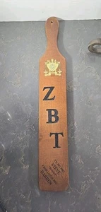 ZETA BETA TAU College Fraternity ALPHA OMICRON Wood Paddle University Of Ariz - Picture 1 of 10