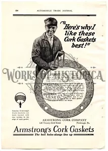 1927 Armstrong Cork Co Gaskets Pittsburg, PA & Burgan Corporation Chicago, IL Ad - Picture 1 of 2