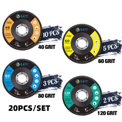 40-PACK 4-1/2" Zirconia Flap Disc 4.5" x7/8" For Grinder Sanding Sander Wheels - Image 1 of 4