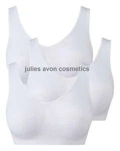 3 x White Comfort Stretch Bra Tops Sleep Bras Etc ~ Simply Be ~ Choose Your Size - Picture 1 of 4