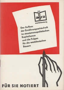 Aufbau d. Ernährungswissenschaft im Kapitalismus (Für Sie notiert, 1968, DDR) - Bild 1 von 1