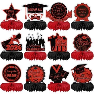 12PCS Graduation Decorations Class of 2024, Congrats Grad Table Centerpieces ... - Picture 1 of 7