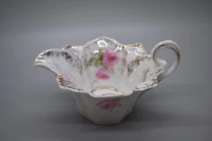 RS Prussia Handled Creamer Dome Mold Pink Cabbage Roses - Picture 1 of 18