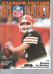 Tim Couch Cleveland Browns 23 vs. Pittsburgh Steelers 20 program 9/17/00 - Picture 1 of 1