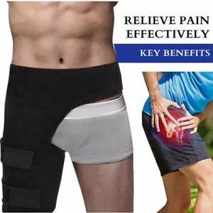 Hip Brace Compression Groin Support Wrap for Sciatica Pain Relief Thigh Recovery - Picture 1 of 18
