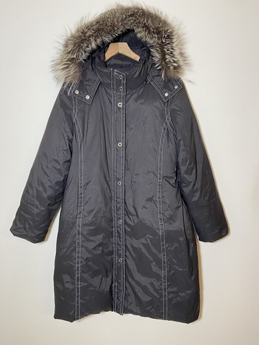 Michael Kors piumino lungo giacca nero donna taglia large parka con cappuccio nuovo con etichetta
