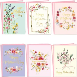 Fancy Land Happy Mother’s Day Greeting Cards with Envelopes 12PCS Gold Foil M... - Picture 1 of 9