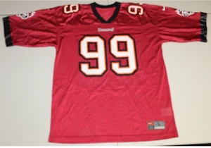NFL Football Vintage Tampa Bay Buccaneers Warren Sapp 99 Sewn Jersey Large Nike - Picture 1 of 5